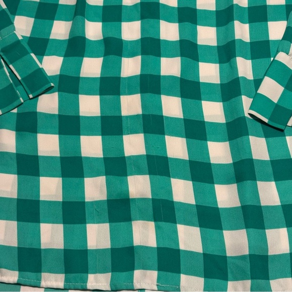 Banana Republic Teal and White Plaid Top - Picture 10 of 11